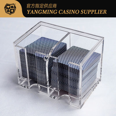 kaufen Acryl 2-Fächer 8-Deck Ablagebox Bacardi Ablagehalter Casino Poker Ablagehalter Online-Herstellung