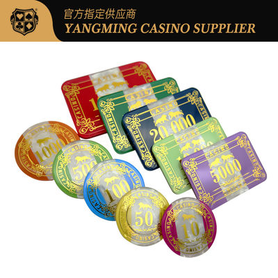 kaufen 760 Stück Acryl-Chips-Set Kristall-Plastik-Poker-Baccarat-Chips-Münzen Online-Herstellung