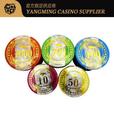 kaufen Hochwertiges Acryl-Dreifarb-Chip-Code-Set Casino Baccarat Poker Tischspiel Chip Online-Herstellung
