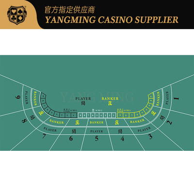kaufen Premium-rot gedruckte wasserdichte Spielmatte mit kombinierten Baccarat / Texas Poker Casino Layouts Online-Herstellung