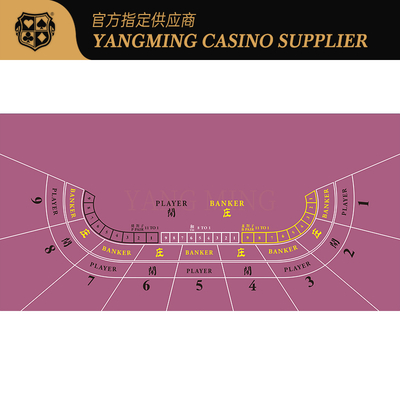 kaufen Professionelle Baccarat & Texas Hold'em Tischauflage mit doppeltem Layout und rotem Aufdruck, wasserdichtes Casino-Qualitätsfilz Online-Herstellung