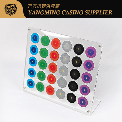 kaufen Ganz neu, vollständig transparent, 30-teiliges Poker-Chip-Rack, rundes Chip-Casino-Tisch-Chip-Rack Online-Herstellung