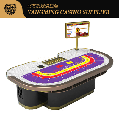 kaufen 9 Spieler Baccarat Luxus Casino Poker Tisch mit kundenspezifischen Mustern und Farben Online-Herstellung