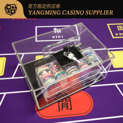 kaufen 400 Stück Poker-Chips-Koffer aus Acryl für Texas Hold'em Chips Box Online-Herstellung