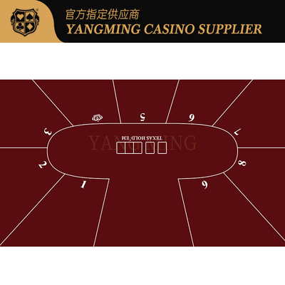 kaufen Custom Texas Hold'em Poker Table Mat – 9 Player Casino Game Layout Online-Herstellung