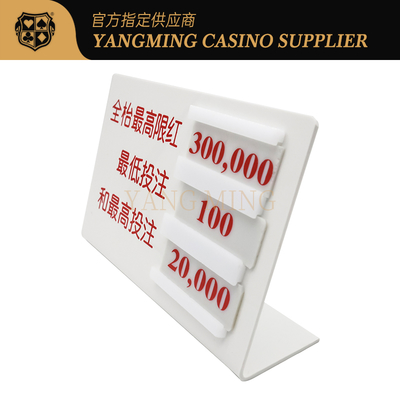 kaufen Baccarat-Poker-Tisch-Karte-Anzeigetafel-Zubehör in Form eines L für das Casino-Spiel Online-Herstellung