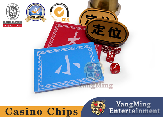 kaufen Rot und Blau Vorder- und Rückseite Druckgröße Positionierung Knopf Casino Poker Tischspiel Anpassung Online-Herstellung
