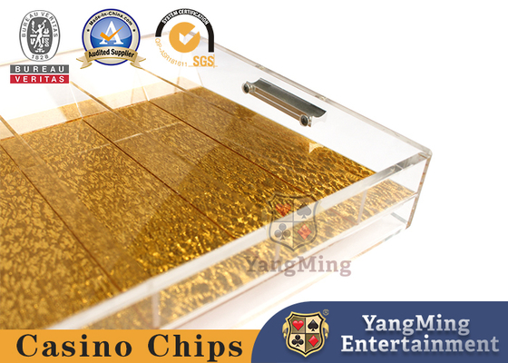kaufen Importierter hochwertiger Hoch-transparenter Acrylgitter-Schlitz Chip Case golddraht-Chip Tray Poker Table Game Tabletops 9 Online-Herstellung
