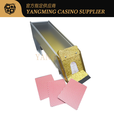 kaufen Gelbgold Benutzerdefinierte Acryl Mattiert Pinsel 8 Deck Dealer Schuh Glücksspiel Tisch Mattiert Spielkarten Mischer Online-Herstellung
