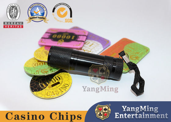 kaufen 365 - Pokerchip-UVtaschenlampen-purpurrotes violettes Licht gebürstetes Aluminiummaterial 395nm LED Online-Herstellung