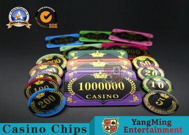 kaufen Bakkarat-Texas Acrylic Gold Stamping Chip-Schürhaken-Gesellschaftsspiel-Tabelle Chip Coin Online-Herstellung