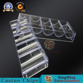kaufen 100 transparentes Acrylkasino PCS 40mm Chip Tray With Cover/spielende Bakkarat-Tabellen-Zusätze Online-Herstellung