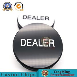 kaufen 7 x 2cm deluxes Tunnel-bohrwagenschwarzes Crystal Engraving Plastikschürhaken-Texas Dealer Button Two Faces Online-Herstellung