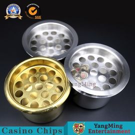 kaufen Wasser-Halter-Kasino-Spiel-Zusatz-Gold oder silberner Schürhaken-Tabellen-Edelstahl-Getränk-Becherhalter-Aschenbecher Online-Herstellung