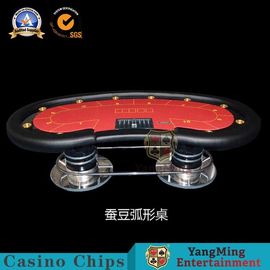 kaufen 8-10 Personen-ovales Kasino-führte faltbare Schürhaken-Tabelle Texas Hold sie Tabelle mit wasserdichter Gewebe-Tischplatte Online-Herstellung