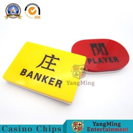 kaufen Acryldruckschürhaken-Händler-Knopf-abnehmbarer Kasino-Bakkarat-Banker u. Spieler-Knopf gewinnt Markierung Online-Herstellung