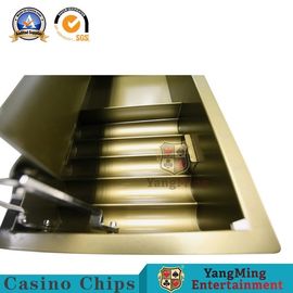 kaufen 15 Reihen-Gold-gelbe Farb-Metall-Chips Carrier Double Layer Gamblings-Tabellen-Nylonrunde Chips Set Float Online-Herstellung