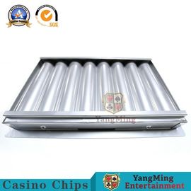 kaufen Industrielles Reihen-Metallkasino-Chip Tray Single Layer Poker Chips-Floss-strahlendes Silber des Eisen-8 Online-Herstellung