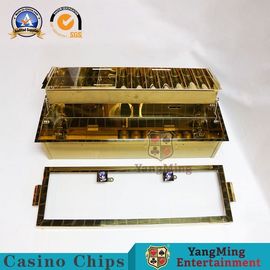 kaufen Superior Casino VIP Club Doppelschicht Gold Metallchips 2 Metall Schloss Glücksspielchips Schwimmen 10 Reihen Kombinationskoffer Online-Herstellung