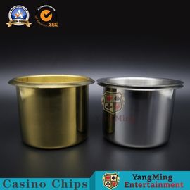kaufen Spieltisch-Metallaschenbecher-Goldsilber-Farbtabellen-Zusätze wässern Schale mit Abdeckung Online-Herstellung