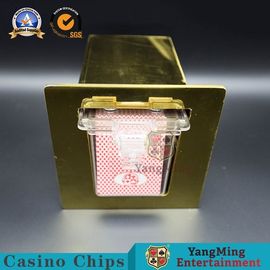 kaufen Edelstahl-gelber Spielkarte-Halter-GamblingTable versteckter Karten-Titankasten Online-Herstellung