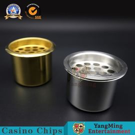 kaufen Industrieller Kasino-Spiel-Zusatz-kundenspezifischer Edelstahl-Silber-Farbaschenbecher-Spieltisch-engagierter Wasser-Halter Online-Herstellung