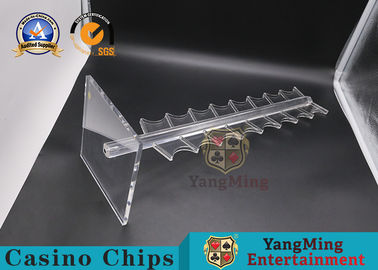 kaufen 10mm Thinkness Roulettekessel-Brett-Senkrechte durchlöchert Acrylschürhaken Chip Rack Online-Herstellung