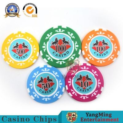 kaufen Amerikanische ABS Clay Texas Hold sie Kronen-Kasino-engagierter Aufkleber-Anti-Fälschungschip des Schürhaken-Chipset-760 der PC-acht Online-Herstellung
