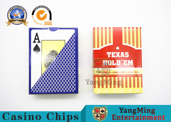 kaufen Wasserdichter PVC-Plastikspielkarten für Texas Hold sie Spiel-doppeltes mit Seiten versehen bereift Online-Herstellung