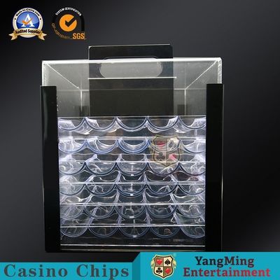 kaufen Lichtdurchlässiger Texas Clay Poker Chip Coin Case 1000 Stücke von 40mm Durchmesser ringsum Acrylanti-fälschungschips case Online-Herstellung