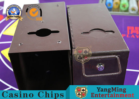 kaufen Metalldoppelschicht-Kasino-Spiel-Zusätze mit verschließbarem Bargeld Online-Herstellung