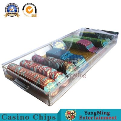kaufen Importierter hochwertiger Hoch-transparenter Acrylgitter-Schlitz Chip Case golddraht-Chip Tray Poker Table Game Tabletops 9 Online-Herstellung