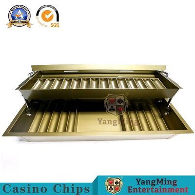 kaufen Galvanisierte Titangitter-Schürhaken-Chip Plate Metal Double Layer-Schürhaken-Tabelle Chip Box des gold14 Online-Herstellung