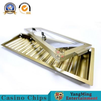 kaufen 15 Gitter-rundes Code-Metallglasdeckel-Kasino Chip Tray Single Layer Online-Herstellung