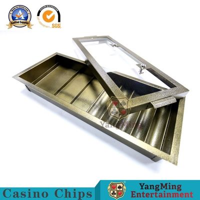 kaufen Galvanisiertes Messingfarbmetall Chip Tray Single Layer Glass Cover Online-Herstellung