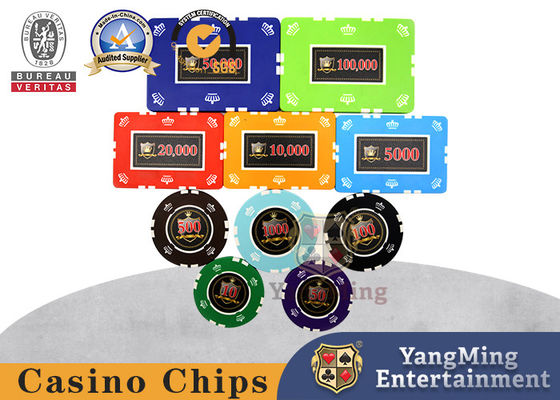 kaufen 49mm Clay Stickers Professional Kasino-Schürhaken Chip Set Online-Herstellung