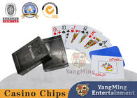 PVC Plastic Large Playing Cards Printed 33 Cards Black Box For Texas Hold'Em Game