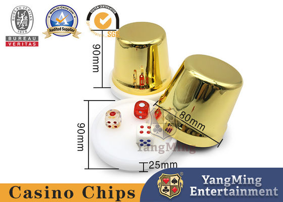 kaufen Kasino-Spiel-Schürhaken-Tabellen-goldener rostfreier Würfelbecher Shaker For Gambling Games Online-Herstellung