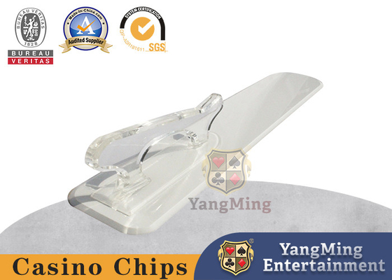 kaufen Weißer Acryl-215mm Längen-Griff der kundenspezifischen Bakkarat-Tischplatten-Schürhaken-Karten-Zufuhr- Online-Herstellung