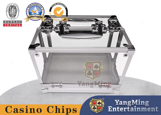 kaufen 600 Chip Clear Acrylic Poker Chip, der Fördermaschine zuschließt, schließt 6 Chip Racks mit ein Online-Herstellung