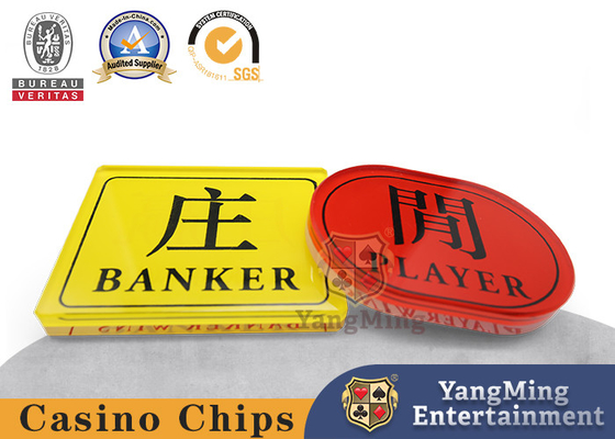 kaufen Crystal Acrylic Bet Board Baccarat-Kasino-Gesellschaftsspiel-roter und gelber Spieler-Banker Online-Herstellung