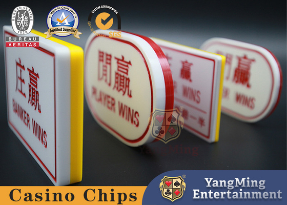 kaufen Akryl-Plastik-Doppelseitige Gravur Chinesische und englische Baccarat-Hauskarten 1 Paar 2 Online-Herstellung