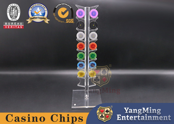 kaufen Völlig transparenter 8-teiliger runder Schürhaken-Chip Roulette Table Casino Display-Stand Online-Herstellung