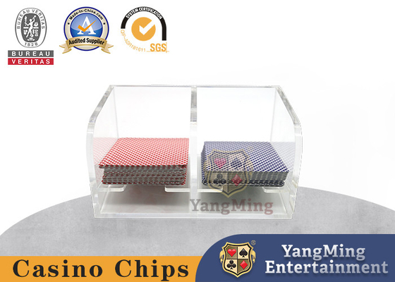 kaufen Niu Niu Spiel Abwurf Halter Volltransparent Acryl 2 Pair Poker Tisch Spiel Verkaufskiste Online-Herstellung