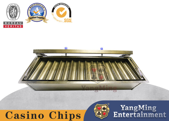 kaufen 14 Reihen-Messingfarbdoppelschicht-Schürhaken-Tabelle Chip Tray Wear Resistant Online-Herstellung