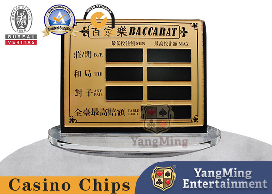 kaufen Hochwertiges Acryl-Schreibtischmagnet Baccarat Chinesisch und Englisch Schreibtisch Wetten Display Board Online-Herstellung