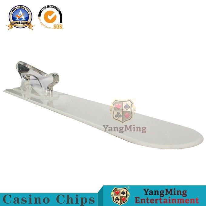 Gambling Baccarat Texas Holdem Table Poker Accessories ABS Plastic Card Shovel White & Red With Shovel