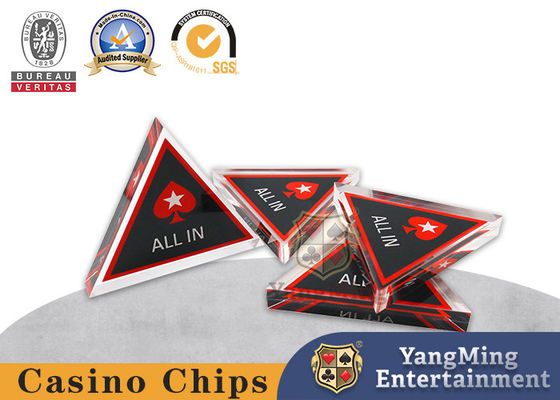 Dreieckige Positionskarte Acryl All-In Casino Poker Tisch Texas Hold'Em Spielen Anpassung