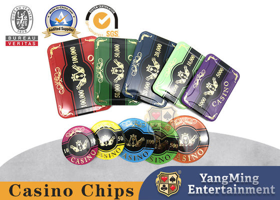 Baccarat Acryl Chip Set Hersteller individuell angepasste Muster Poker Chips