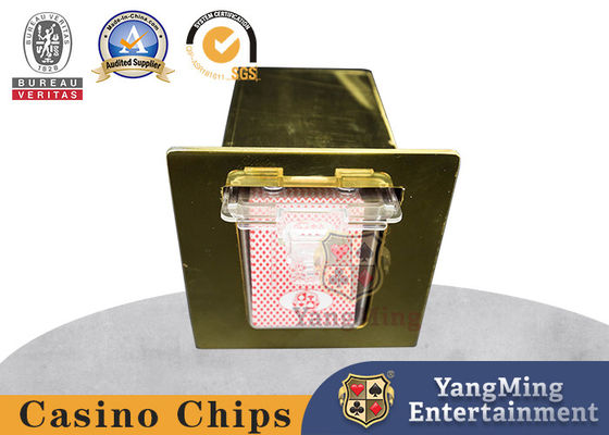 Geschenkkasten für Pokerkarten, Casino-Poker-Tischspiel, Metall 8 Paare Schrottkartenschachtel